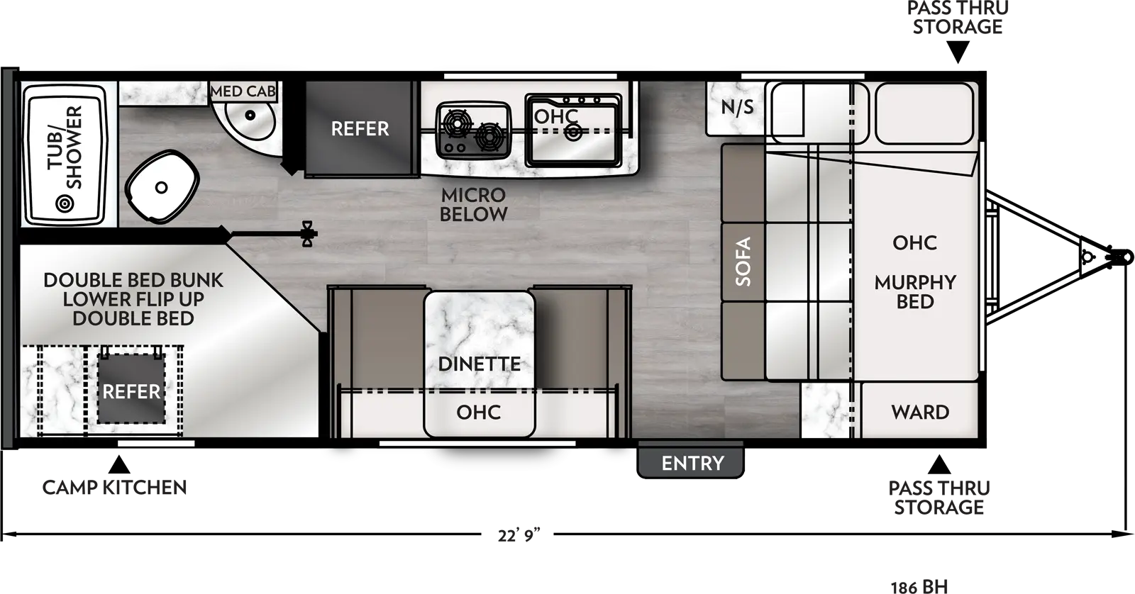 Apex Nano 186BH Floorplan